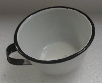 White Enamelware Cup, c. 1930s
